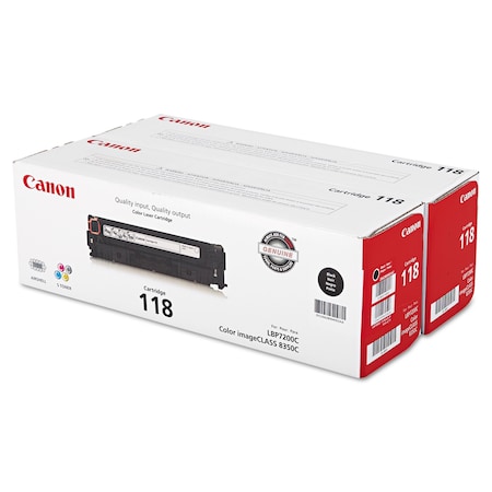 Canon Toner Cartridge, 118, Black, PK2 2662B004
